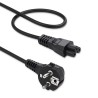 Kabel zasilający Qoltec kątowy SCHUKO | IEC C5 | Koniczynka | 3x1.0mm2 | 1.5m