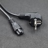 Kabel zasilający Qoltec kątowy SCHUKO | IEC C5 | Koniczynka | 3x1.0mm2 | 1.5m