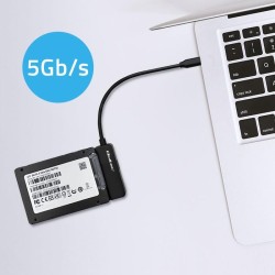 Kabel adapter Qoltec SATA | Przejściówka na dysk SSD HDD 2.5" | USB-C | Super speed 5Gb/s | 2TB