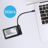 Kabel adapter Qoltec SATA | Przejściówka na dysk SSD HDD 2.5" | USB-C | Super speed 5Gb/s | 2TB