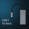 Kabel adapter Qoltec USB-C na RJ45 Ethernet | 1000Mb/s | Aluminiowa obudowa