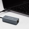 Kabel adapter Qoltec USB-C na RJ45 Ethernet | 1000Mb/s | Aluminiowa obudowa