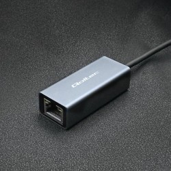 Kabel adapter Qoltec USB-C na RJ45 Ethernet | 1000Mb/s | Aluminiowa obudowa