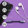 Kabel adapter Qoltec USB-C - Jack 3.5mm, 0,1m