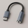 Kabel adapter Qoltec USB-C - Jack 3.5mm, 0,1m