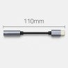 Kabel adapter Qoltec USB-C - Jack 3.5mm, 0,1m
