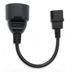 Adapter Qoltec IEC 320 C14 / FRENCH | 0.15m