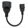Adapter Qoltec IEC 320 C14 / FRENCH | 0.15m