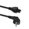Kabel zasilający Qoltec IEC C5/SCHUKO | koniczynka | 3x0.75mm2 | 1.4m