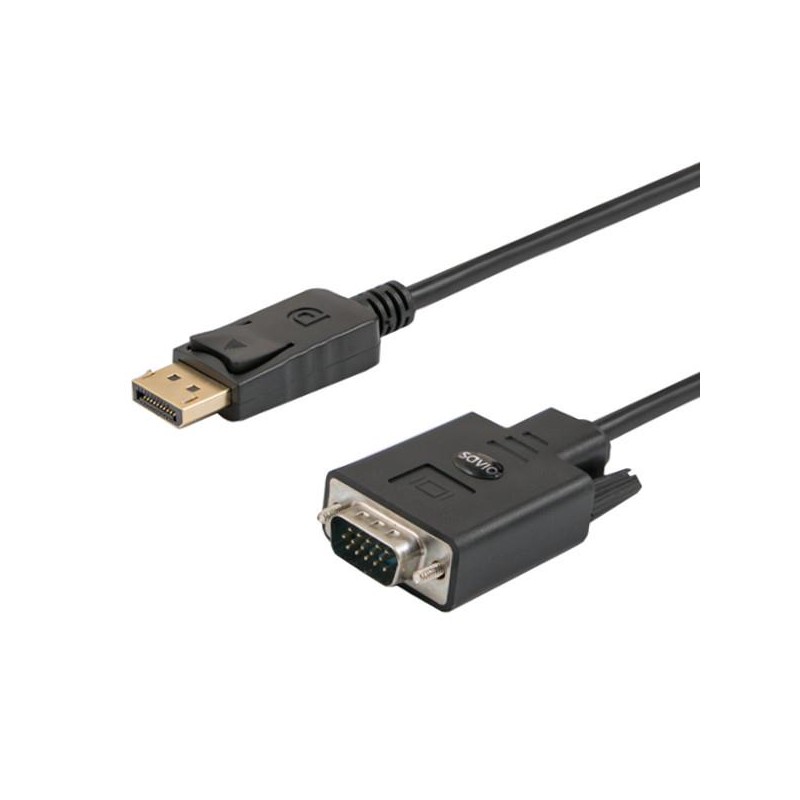 Kabel adapter Savio CL-203 DisplayPort do VGA 1,8m