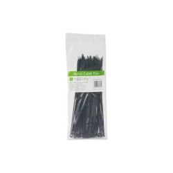 Opaski nylonowe Techly zaciskowe 280x4,8mm, 100 szt., czarne