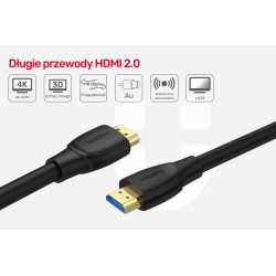 Kabel HDMI Unitek C11043BK HDMI v.2.0 4K M/M High Speed 10m