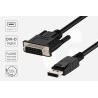 Kabel adapter Unitek Y-5118BA Displayport - DVI-D M/M 1,8m