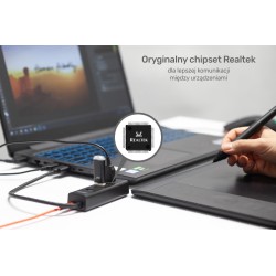 Hub USB Unitek Y-3089 4xUSB 3.0 czarny