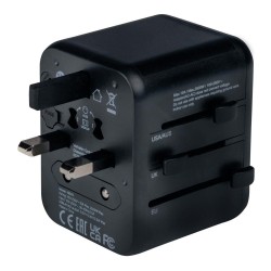 Adapter podróżny Verbatim UTA-01 globalny 2xUSB 12W