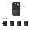Adapter podróżny Verbatim Charge 'n' Travel GaN III globalny 4xUSB-C PD 3.0 QC 4+ 70W, 1xUSB-A QC 4+ 60W