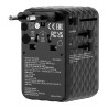 Adapter podróżny Verbatim Charge 'n' Travel GaN III globalny 1xUSB-C PD 3.0 QC 4+ 100W, 2xUSB-C 15W, 1xUSB-A 12W czarny