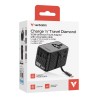 Adapter podróżny Verbatim Charge 'n' Travel GaN III globalny 1xUSB-C PD 3.0 QC 4+ 100W, 2xUSB-C 15W, 1xUSB-A 12W czarny