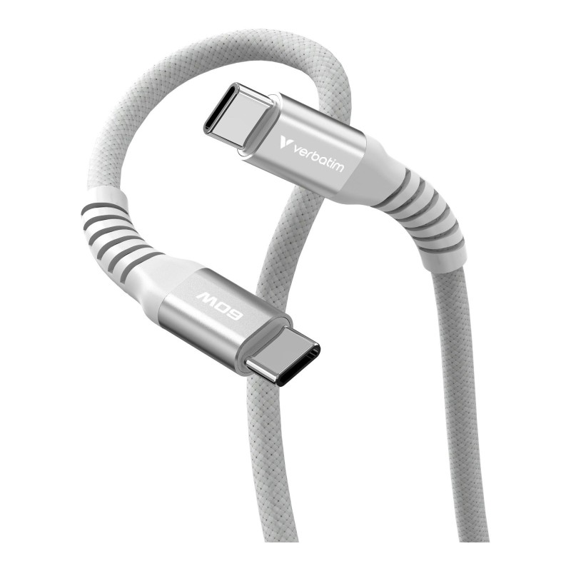 Kabel Verbatim USB-C(M) - USB-C(M) 1,2m, 60W, PD, szary