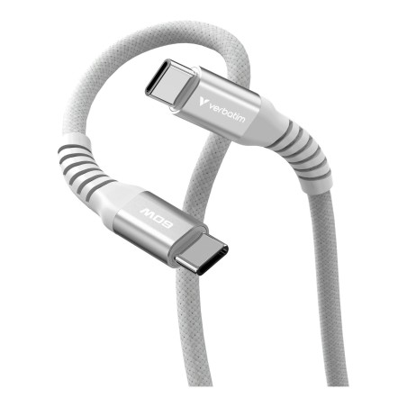 Kabel Verbatim USB-C(M) - USB-C(M) 1,2m, 60W, PD, szary
