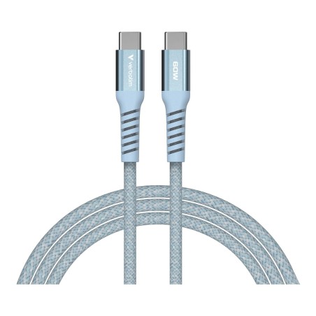 Kabel Verbatim USB-C(M) - USB-C(M) 1,2m, 60W, PD, niebieski