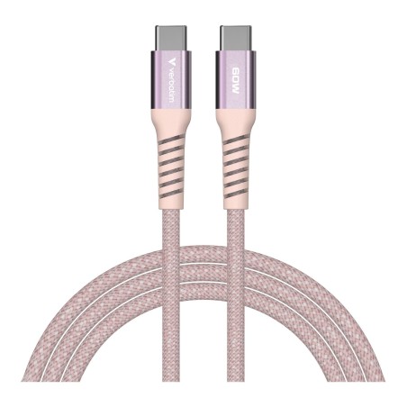 Kabel Verbatim USB-C(M) - USB-C(M) 1,2m, 60W, PD, różowy