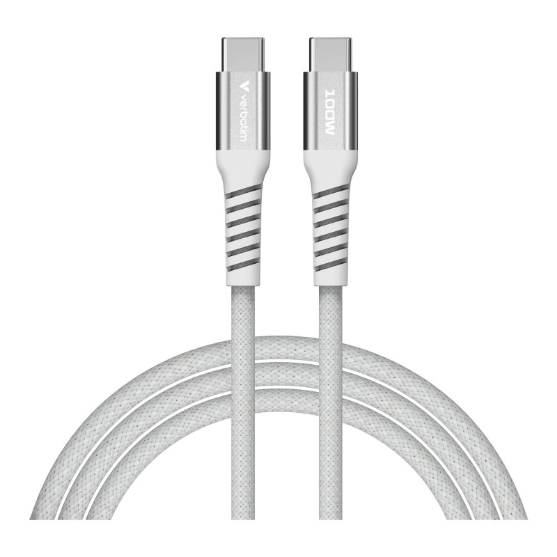 Kabel Verbatim USB-C(M) - USB-C(M) 1,2m, 100W, PD, szary
