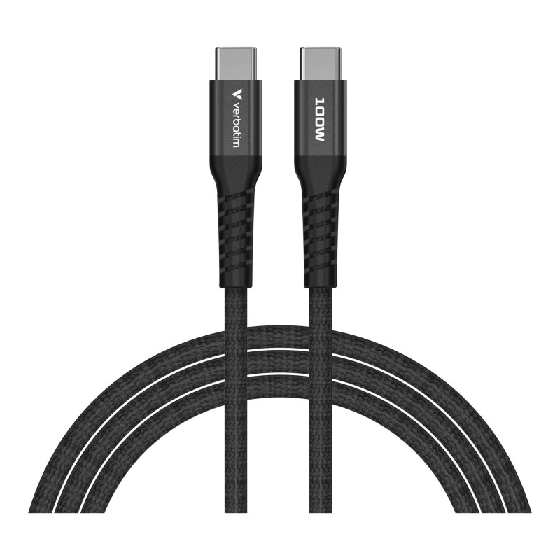 Kabel Verbatim USB-C(M) - USB-C(M) 1,2m, 100W, PD, czarny