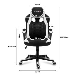 Fotel gamingowy Huzaro Force 2.5 WHITE MESH