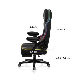 Fotel gamingowy Huzaro Force 4.6 RGB Black Mesh
