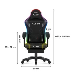 Fotel gamingowy Huzaro Force 3.7 RGB Black