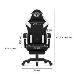 Fotel gamingowy Huzaro Force 3.7 White Carbon