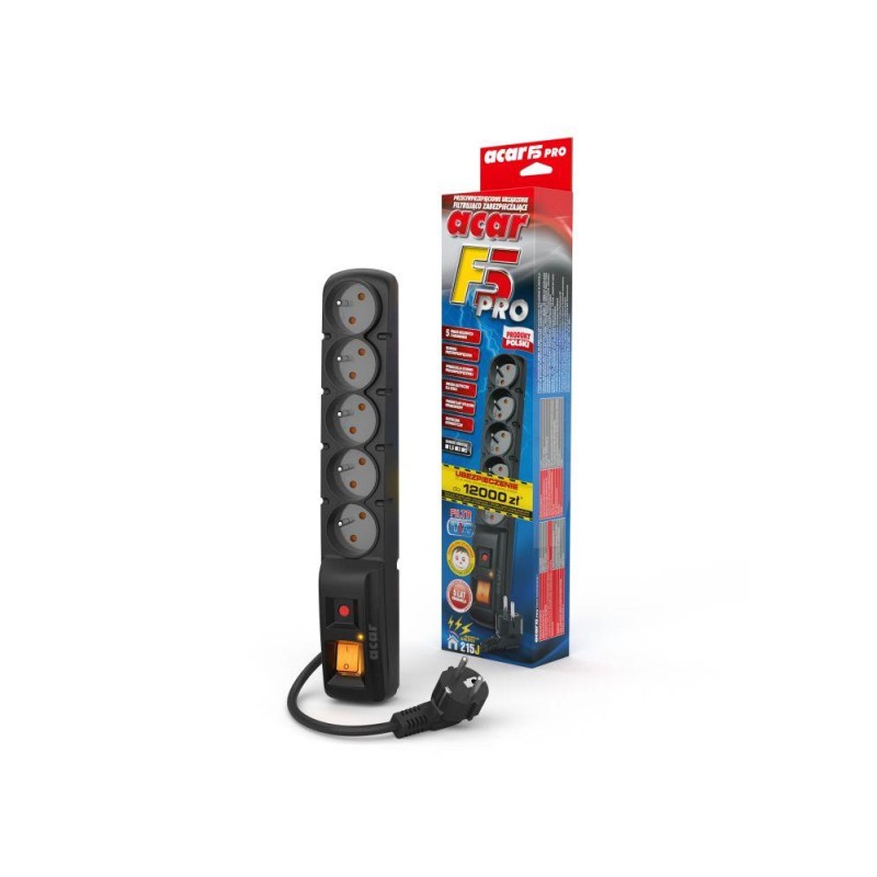 Listwa przeciwprzepięciowa Acar F5 PRO 1,5m