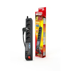 Listwa przeciwprzepięciowa Acar 504WF 3,0m czarna