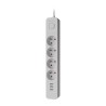 Listwa zasilająca Defender SFS 133 1,5 m, 4 gniazda, 3x USB biała