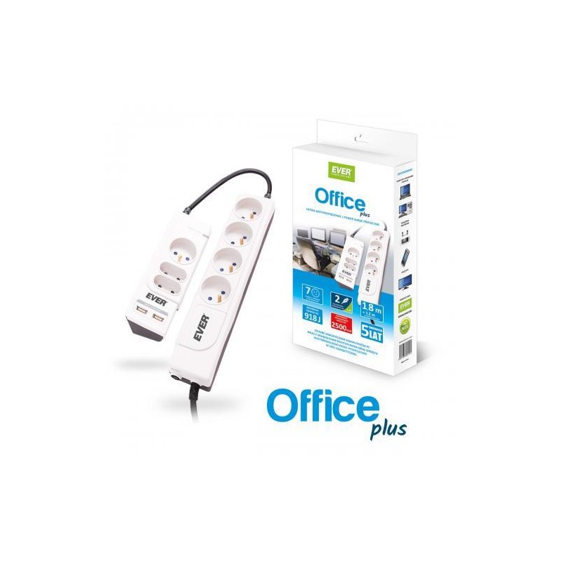 Listwa antyprzepięciowa Ever Office Plus 3m
