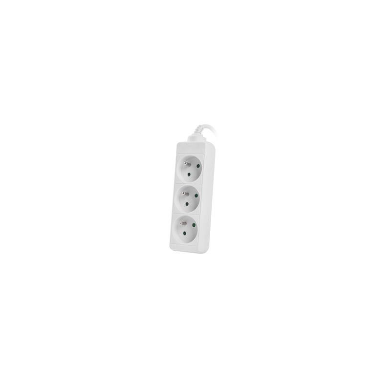 Listwa przedłużacz Lanberg 1,5m biała 3x 230V PL, kabel wykonany z pełnej miedzi