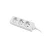 Listwa przedłużacz Lanberg 1,5m biała 3x 230V PL, kabel wykonany z pełnej miedzi