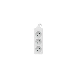 Listwa przedłużacz Lanberg 1,5m biała 3x 230V PL, kabel wykonany z pełnej miedzi