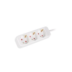 Listwa przedłużacz Lanberg 1,5m biała 3x 230V Schuko, kabel wykonany z pełnej miedzi