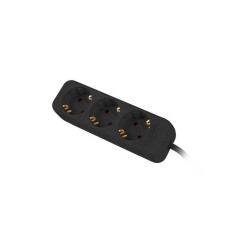 Listwa przedłużacz Lanberg 1,5m czarna 3x 230V Schuko, kabel wykonany z pełnej miedzi