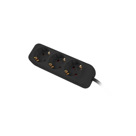 Listwa przedłużacz Lanberg 1,5m czarna 3x 230V Schuko, kabel wykonany z pełnej miedzi