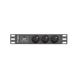 Listwa zasilająca Lanberg do szaf 10" 1U 10A PDU 3x PL 2m czarna