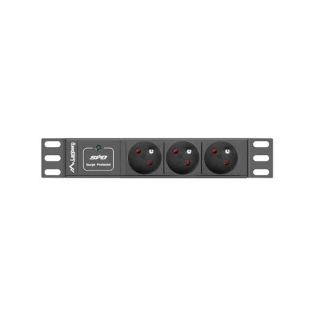 Listwa zasilająca Lanberg do szaf 10" 1U 10A PDU 3x PL 2m czarna