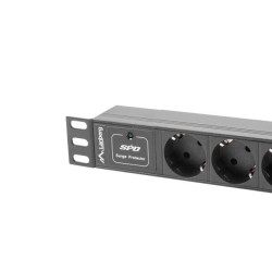 Listwa zasilająca Lanberg do szaf 10" 1U 16A PDU 3x Schuko 2m czarna