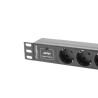 Listwa zasilająca Lanberg do szaf 10" 1U 16A PDU 3x Schuko 2m czarna