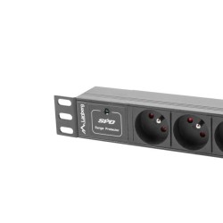 Listwa zasilająca Lanberg do szaf 10" 1U 16A PDU 3x PL 2m czarna