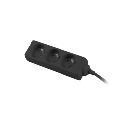 Listwa przedłużacz Lanberg 3m czarna 3x 230V PL, kabel wykonany z pełnej miedzi