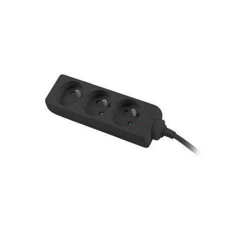 Listwa przedłużacz Lanberg 3m czarna 3x 230V PL, kabel wykonany z pełnej miedzi