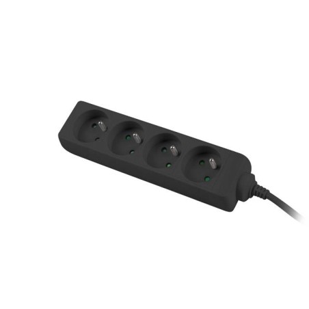 Listwa przedłużacz Lanberg 1,5m czarna 4x 230V PL, kabel wykonany z pełnej miedzi